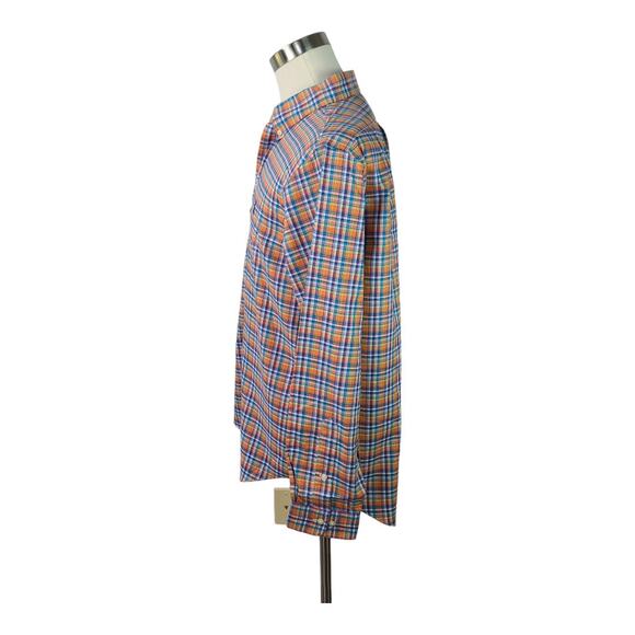 Ralph Lauren Orange Purple Green Plaid Men's Button Down Shirt Large - Picture 2 of 4